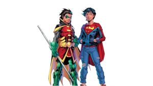 Super Sons Rebirth Robin vs Superboy banner