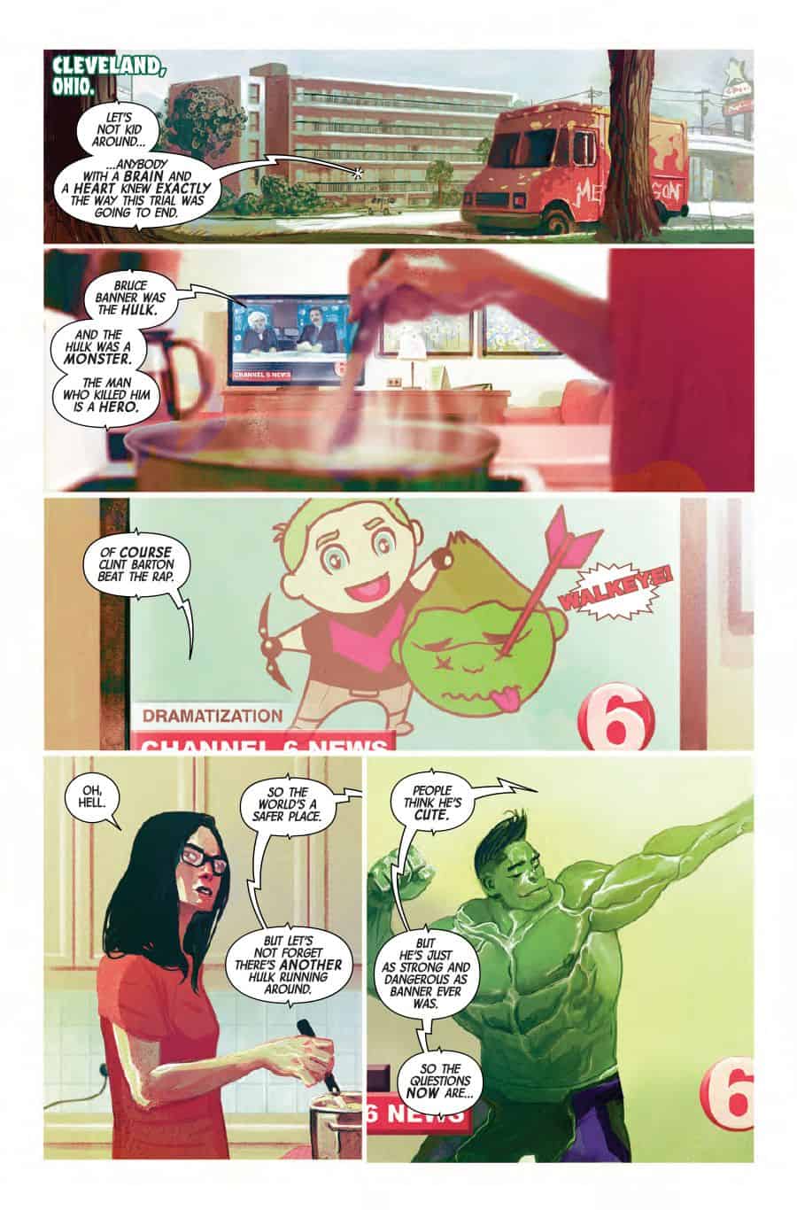 Totally Awesome Hulk #9 preview Hawkeye Civil War II