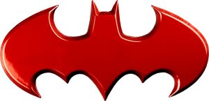 Batman Red Hood Outlaw Symbol Logo Red Bat