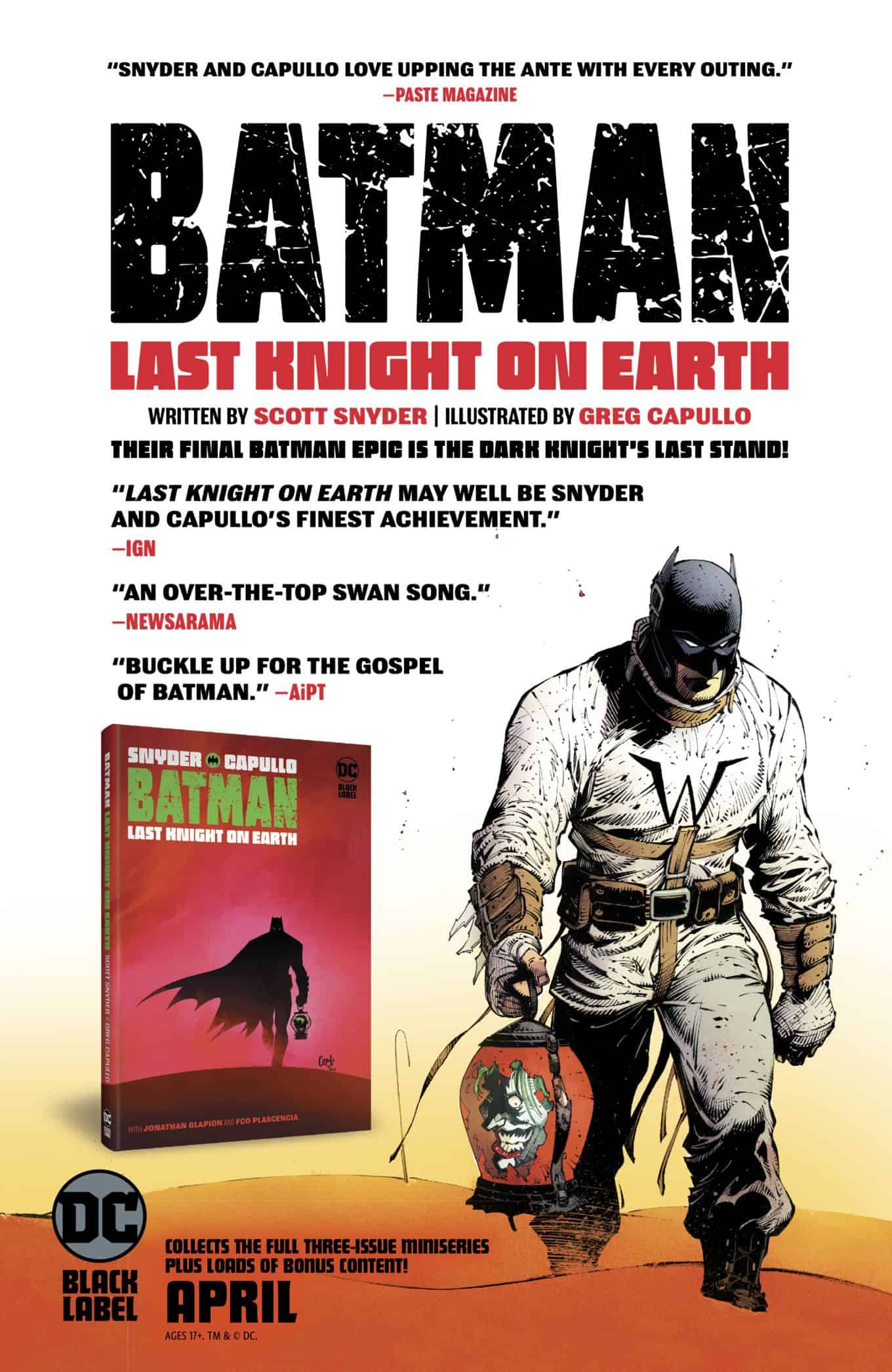Ahead Of Dark Nights: Death Metal, DC Comics Teases Batman: Last Knight On  Earth By Same Creative Team! (Sans Spoilers) – Inside Pulse