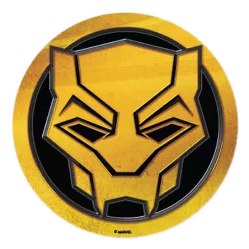 Black Panther Logo Symbol Gold Inside Pulse
