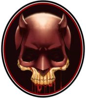 Bloody Skull Daredevil Logo