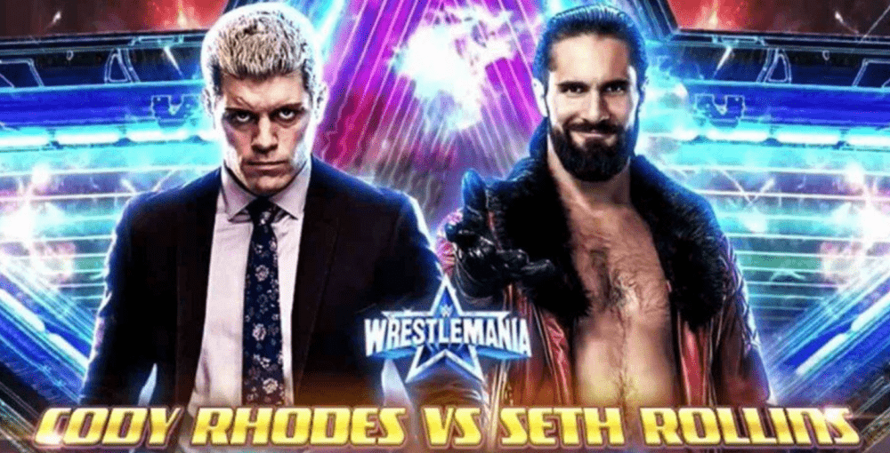 Cody Rhodes Vs Seth Rollins Wwe Wrestlemania 38 Interim Graphic Banner E1647981263418