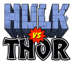 Hulk Vs Thor Logo Blue Banner Of Hulk