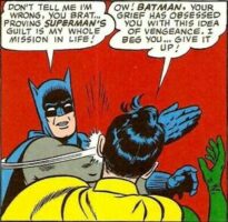 Worlds Finest 153 Batman Slaps Robin In Superman Comic Book 1965