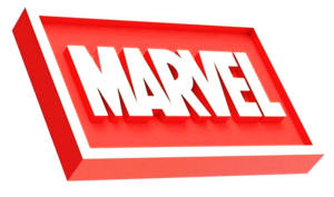 Marvel logo embossed red