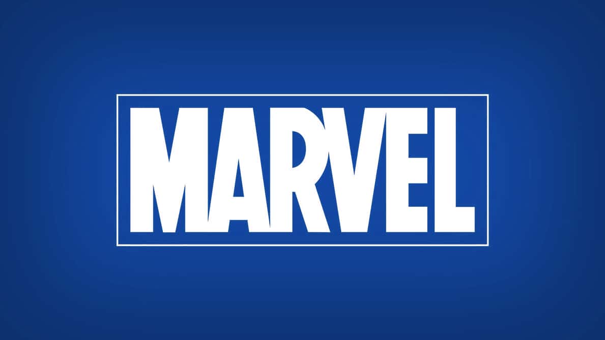 Marvel logo navy blue