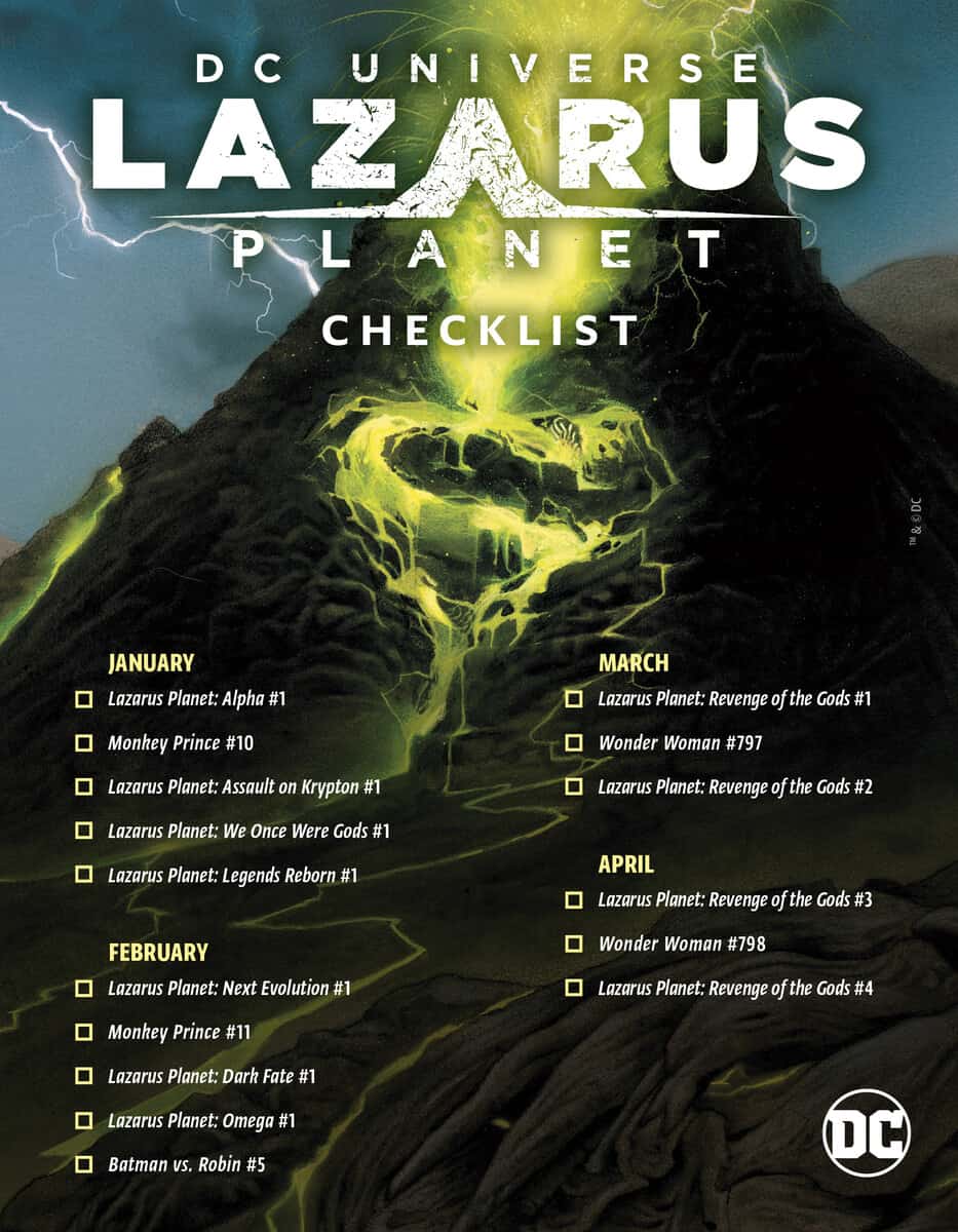 DC Universe Lazarus Planet Checklist 2023