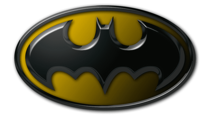 Batman logo symbol embossed