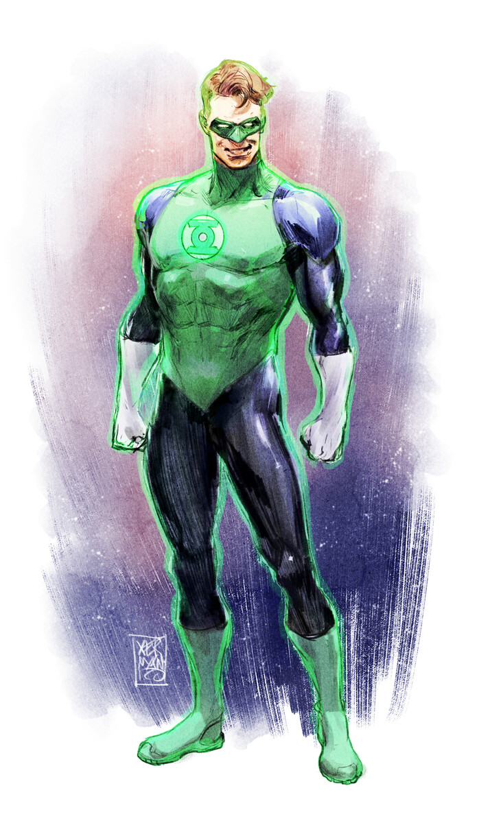 Green Lantern #1 A Hal Jordan concept art của Xermánico