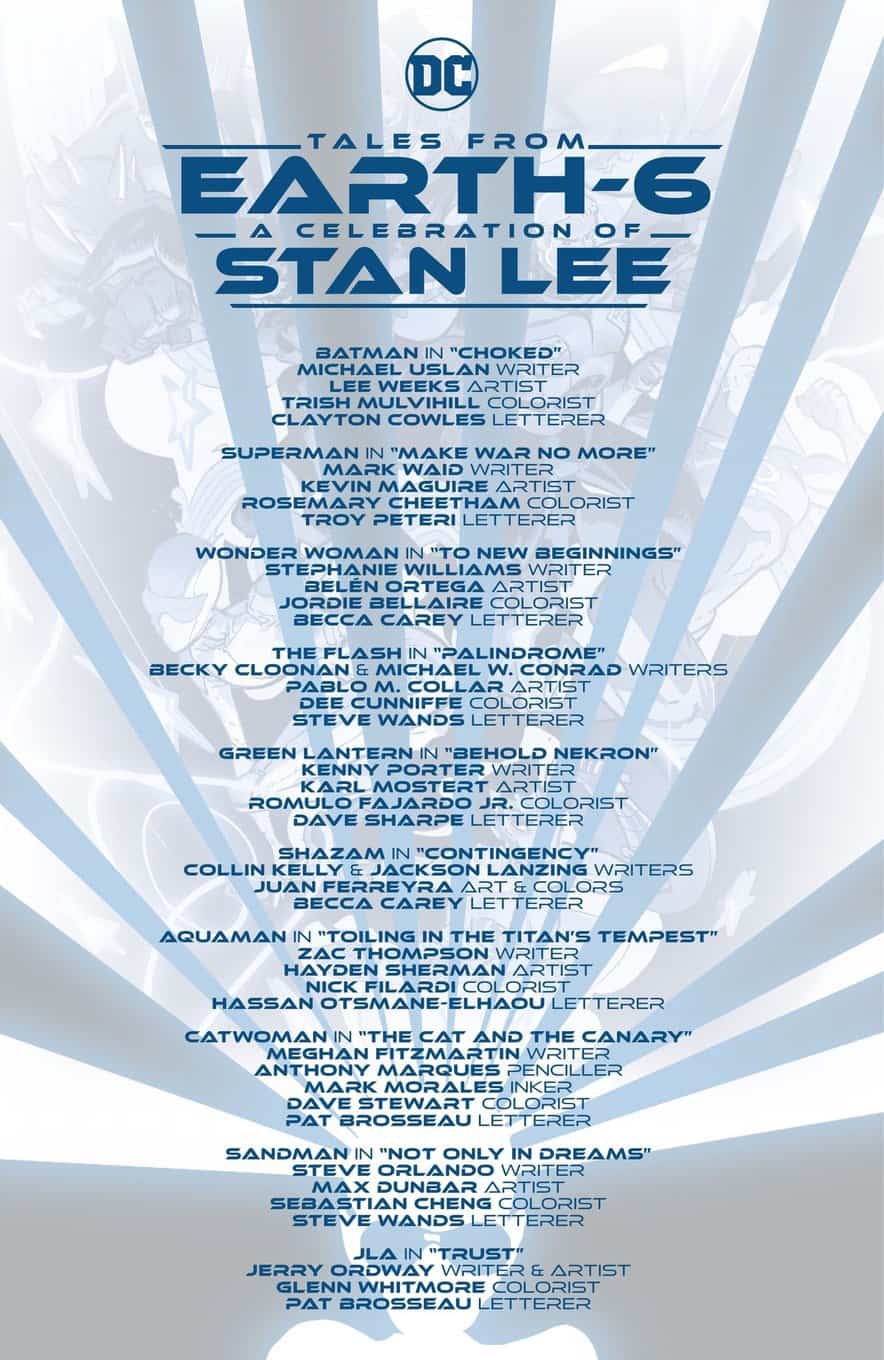 Tales From Earth-6 A Celebration Of Stan Lee #1 spoilers 0-13