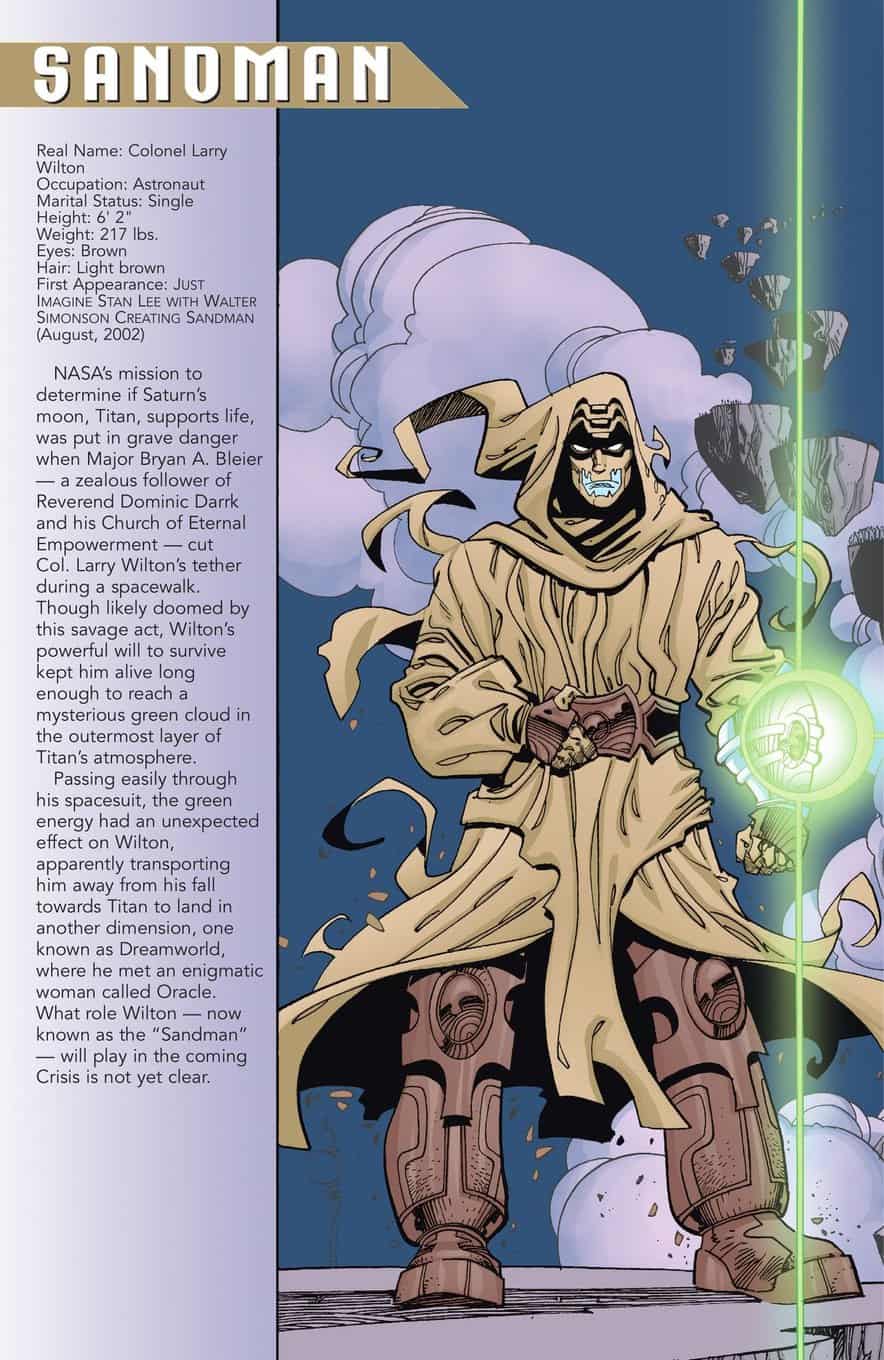Tales From Earth-6 A Celebration Of Stan Lee #1 spoilers 0-21 Sandman Who's Who