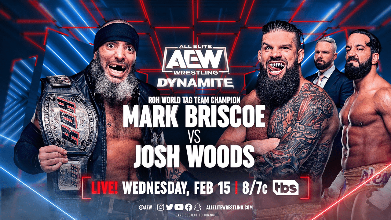 AEW Dynamite February 15 2023 Mark Briscoe vs Josh Woods