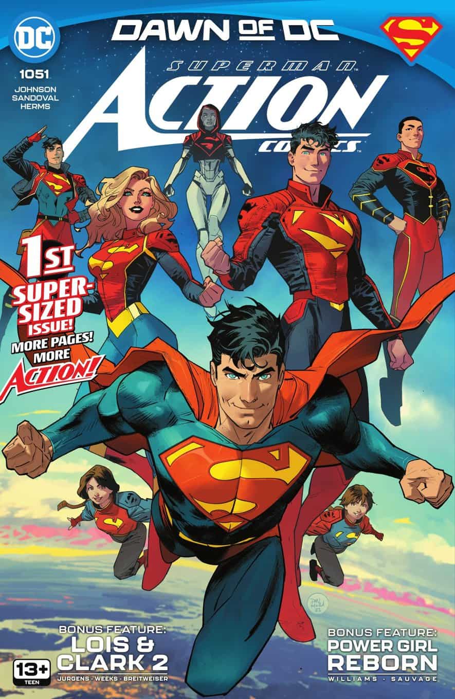 Action Comics #1051 spoilers 0-1 Dan Mora bìa chính Gia đình siêu nhân