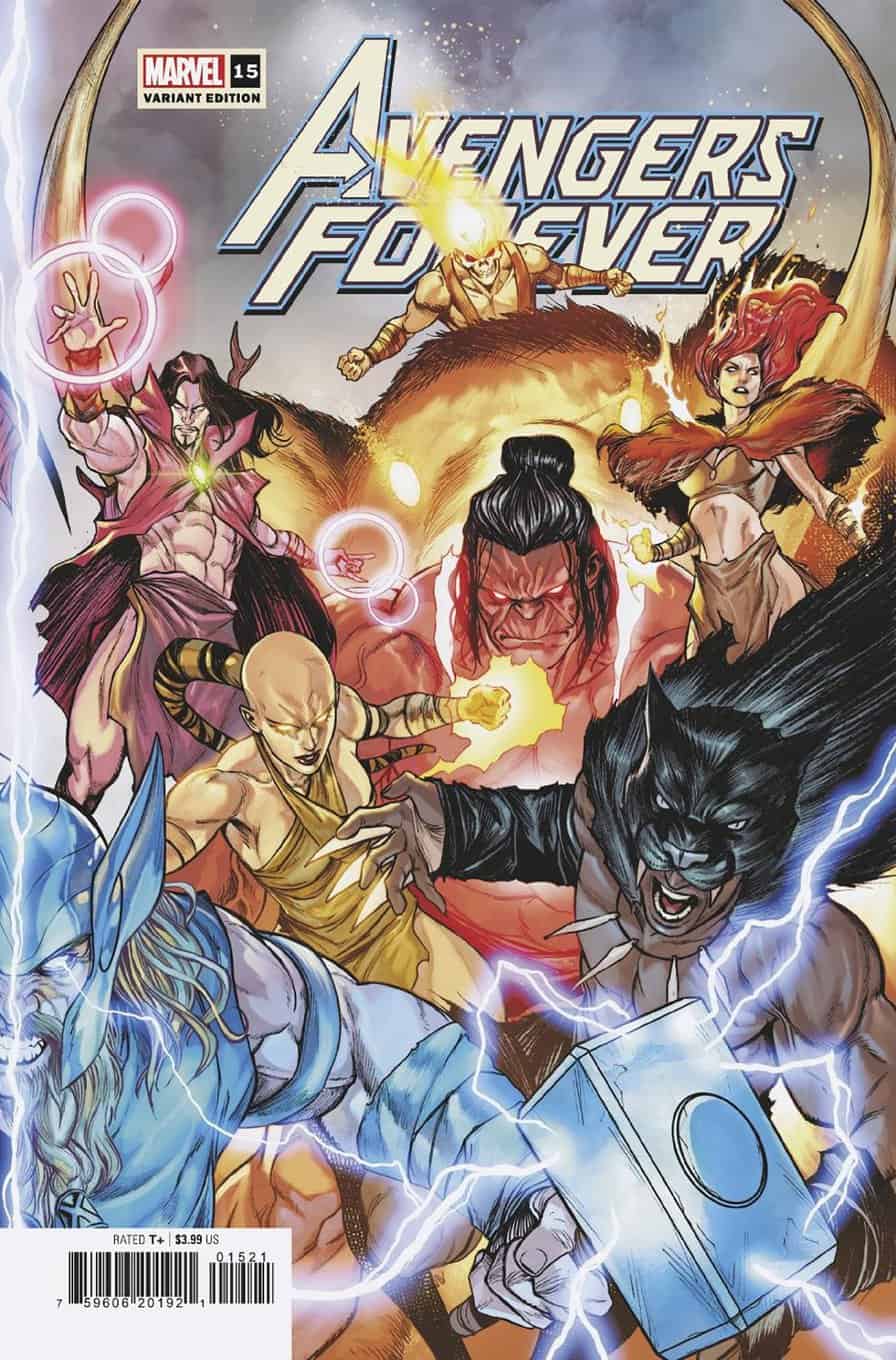 Avengers Forever #15 Stefano Caselli connecting variant 2 Past Future