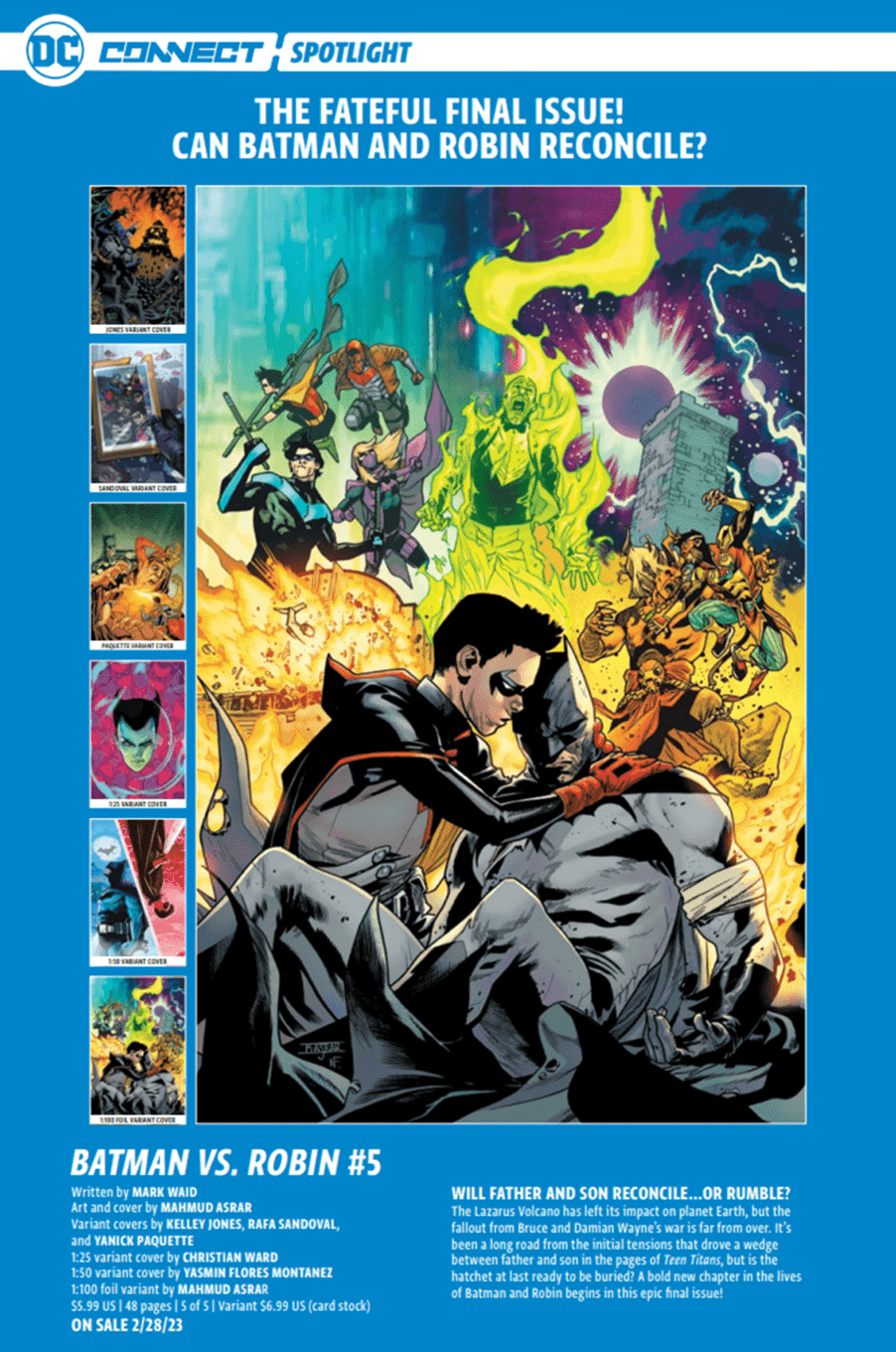 Batman vs Robin #5 DC Connect giới thiệu và cover