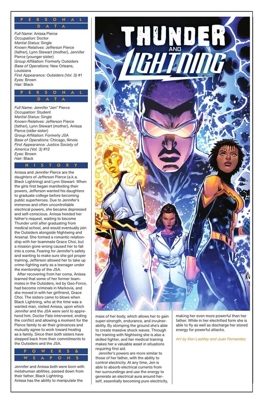 DC Power #1 2023 spoilers 2 Black Lightning - Thunder & Lightning Ai là ai