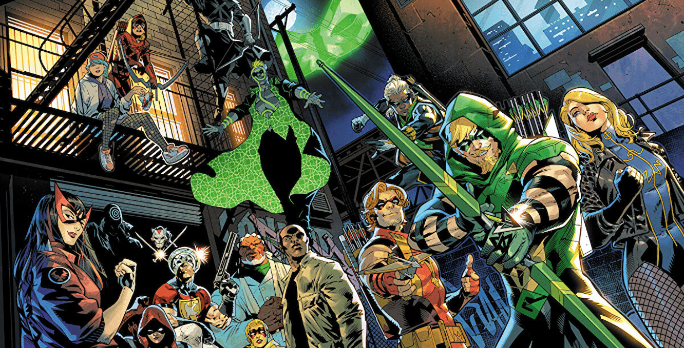 Green Arrow #1 banner Dawn of DC Comics