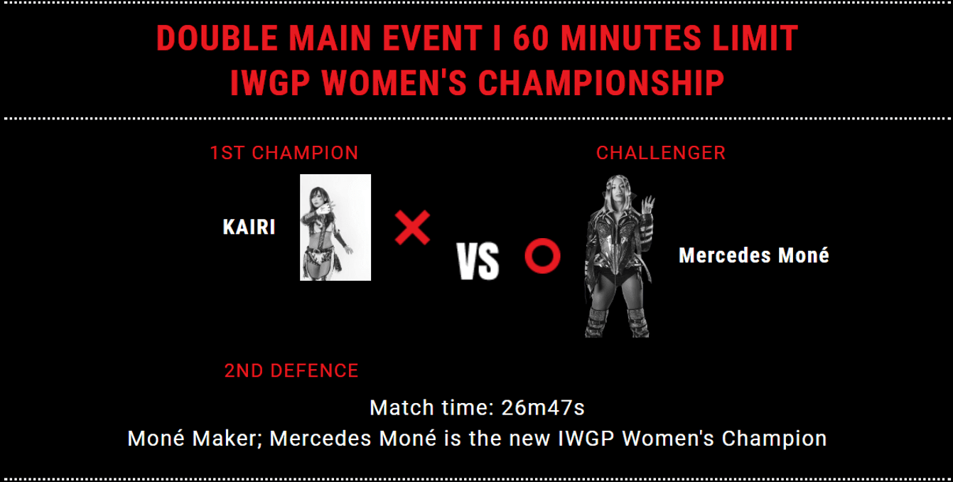 NJPW Battle in the Valley 2023 Mercedes Mone đánh bại Kairi