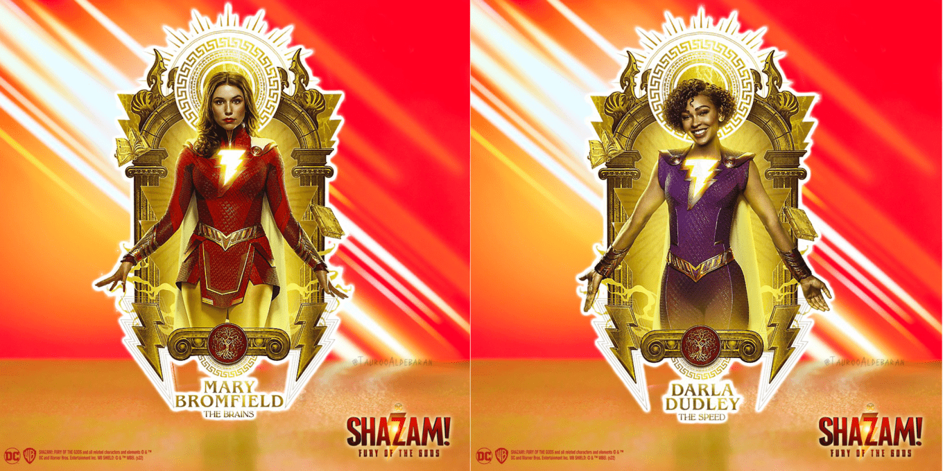 Poster nhân vật Shazam Fury of the Gods 2 & 3