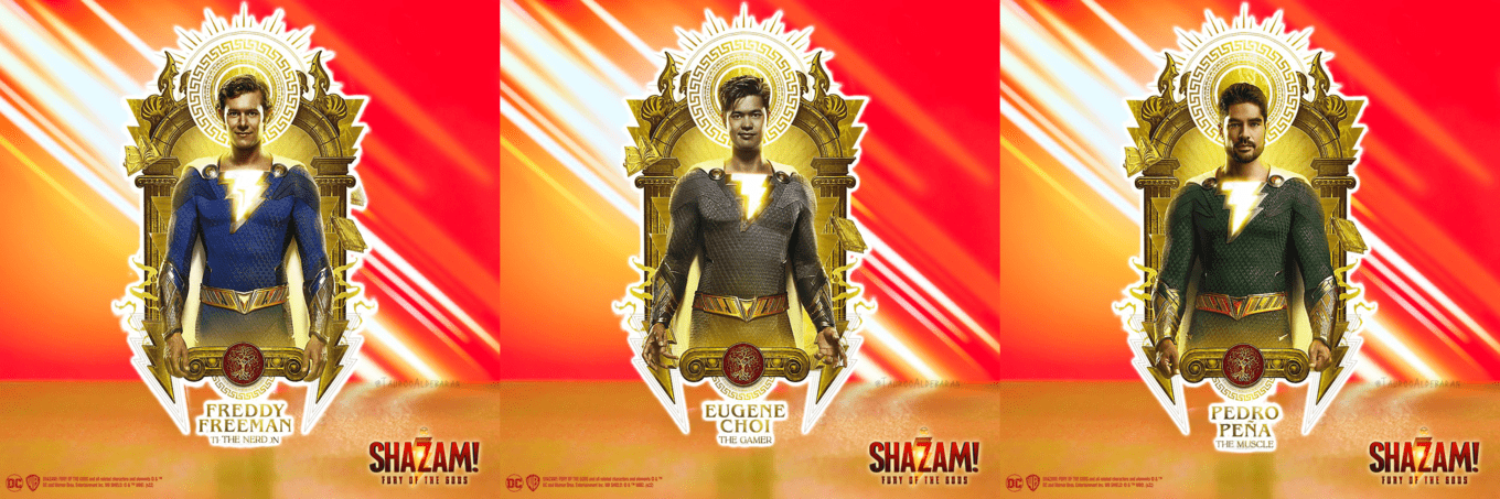 Poster nhân vật Shazam Fury of the Gods 4 & 5 & 6