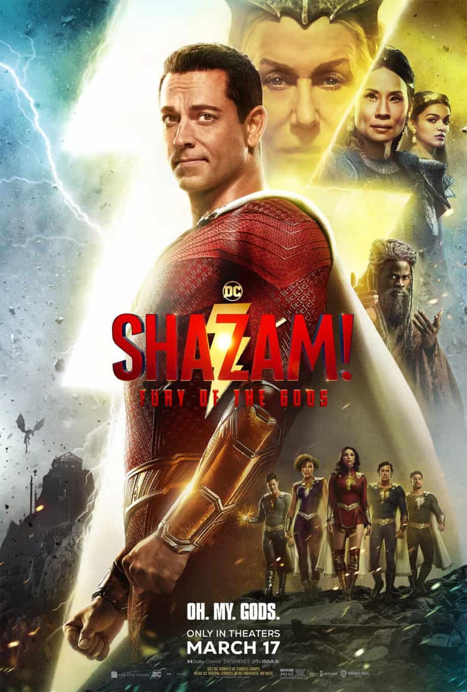 Shazam Fury of the Gods movie poster