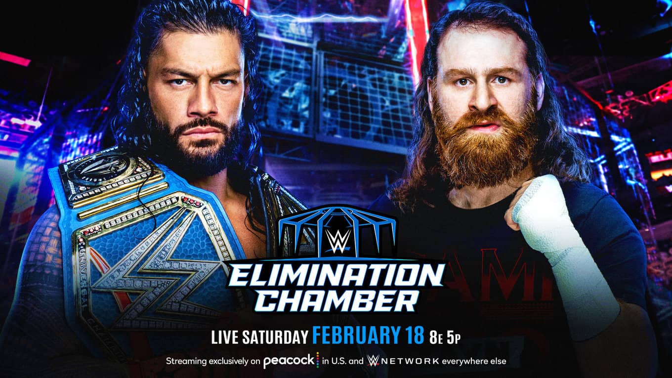 WWE Elimination Chamber 2023 Sami Zayn vs Roman Reigns