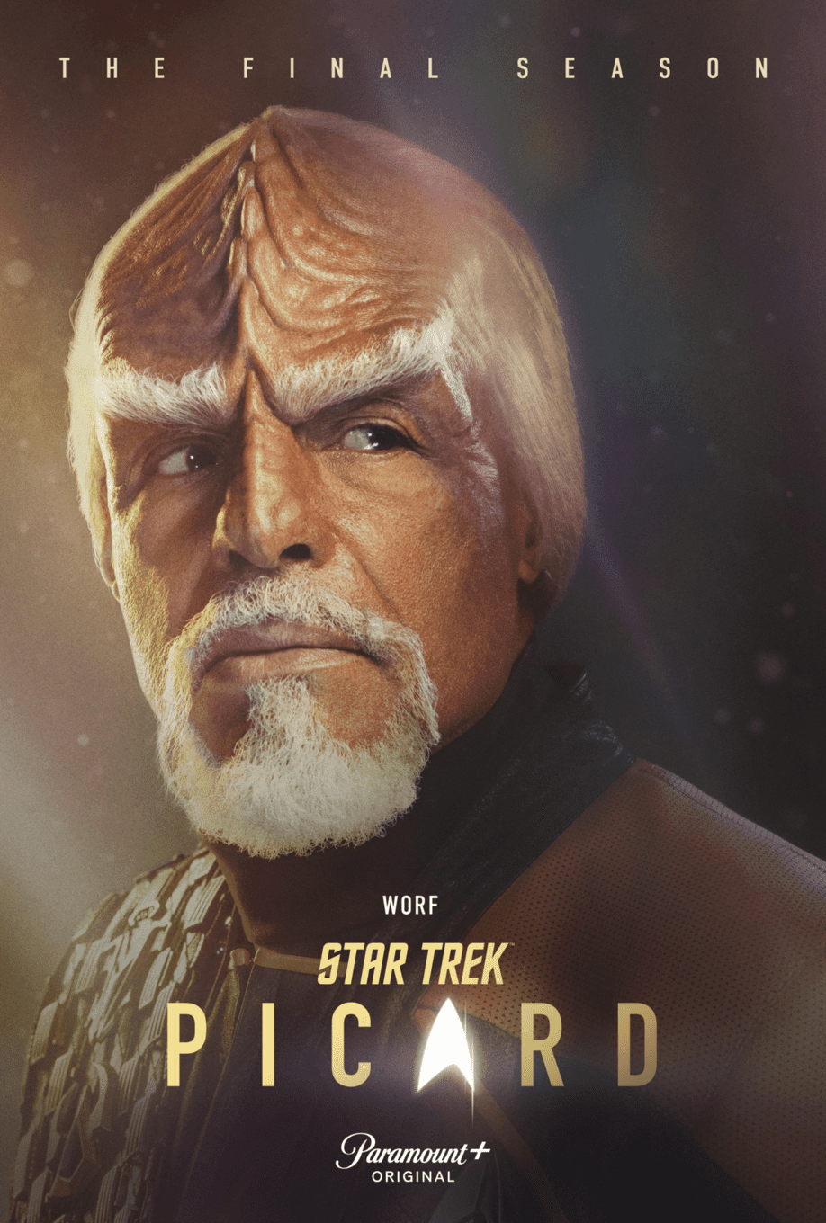 Áp phích quảng cáo của Star Trek Picard Phần 3 Phần cuối cùng của Michael Dorn Worf