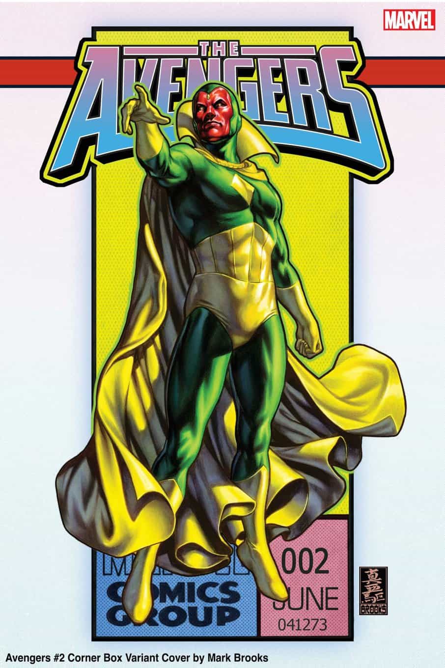 Avengers #2 Mark Brooks Avengers 60th Anniversary Corner Box variant cover