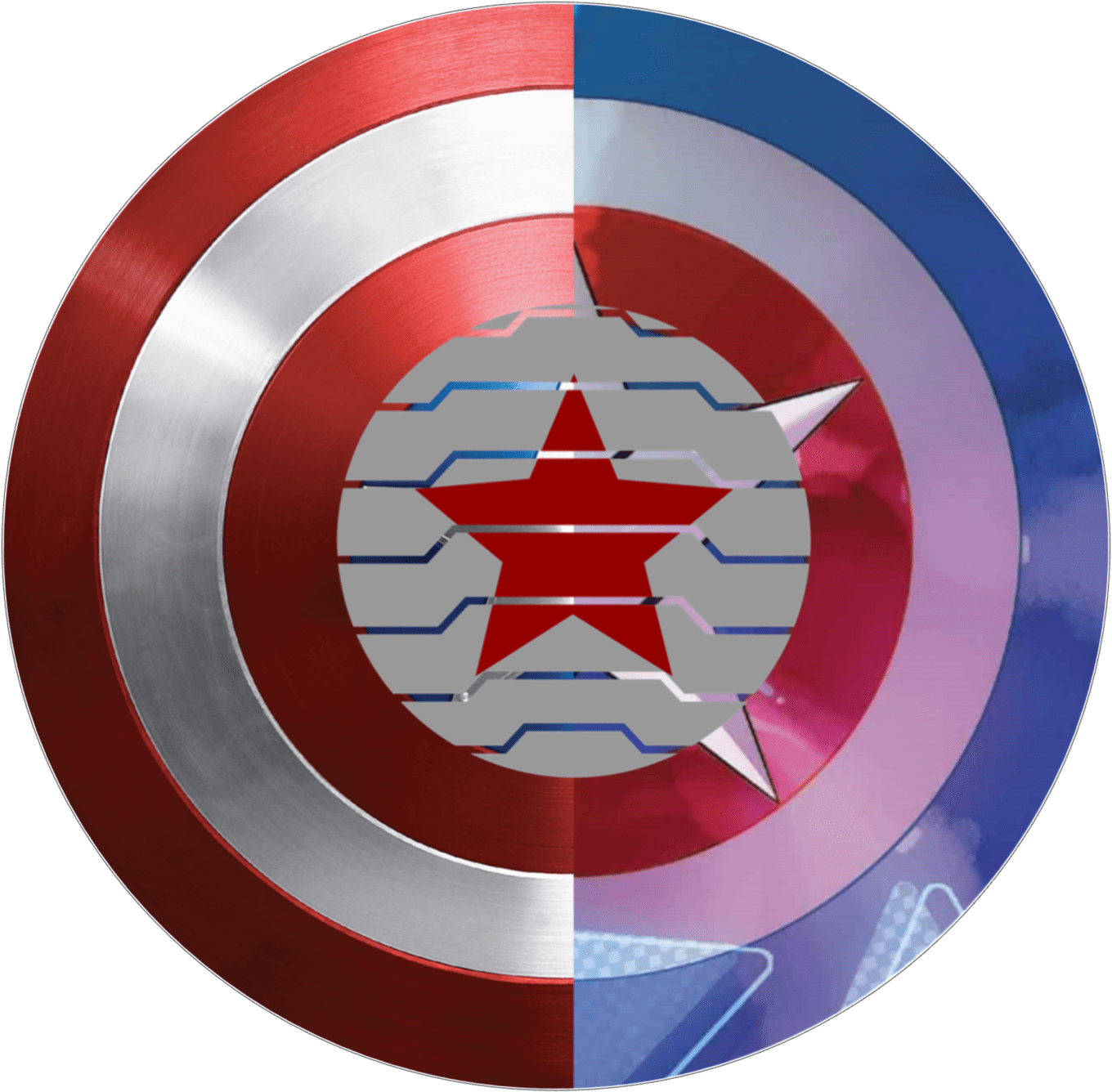 Captain America Cold War logo shield Steve Rogers Sam Wilson Falcon Bucky Barnes Winter Soldier