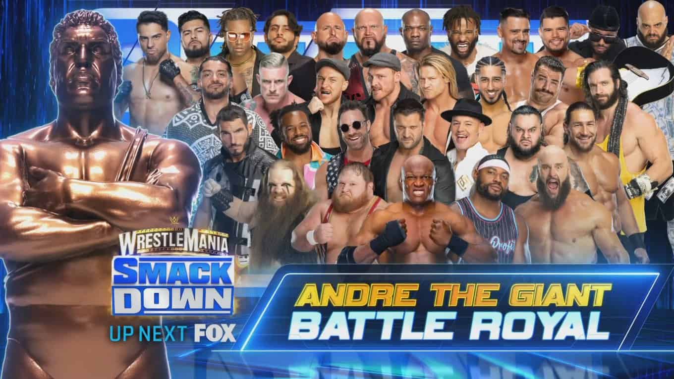WWE Wrestlemania Smackdown 2023 Andre The Giant Battle Royal