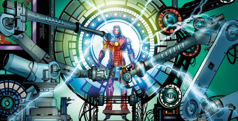 Invincible Iron Man Connecting Variant Covers Iron Man Armory By Bob Layton 1