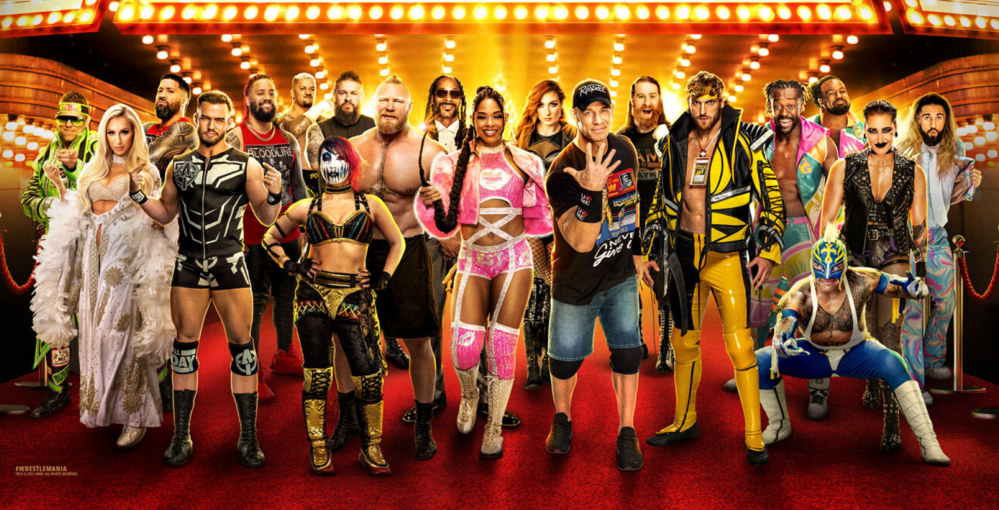 WWE Wrestlemania 39 poster banner WWE Draft graphic