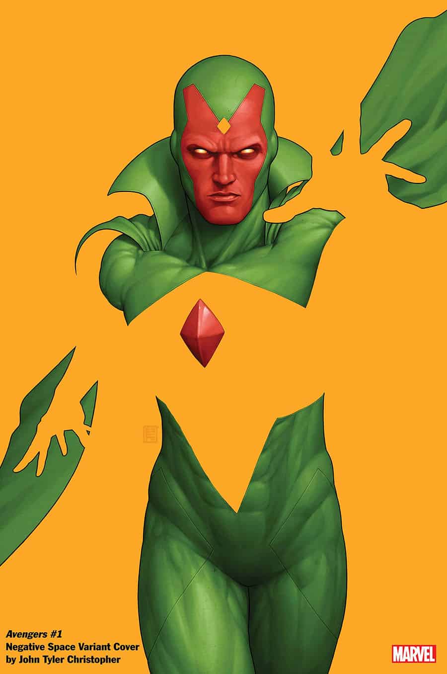 Avengers #1 spoilers 0-2 John Tyler Christopher Negative Space with The Vision