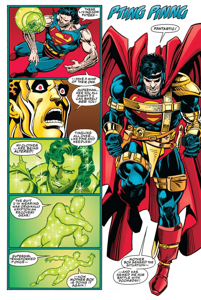 Superman Costume Through The Ages 4 The Mother Box Makeover from Superman Doomsday Hunter Prey