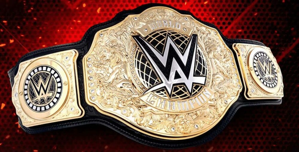 WWE World Heavyweight Championship banner Raw red