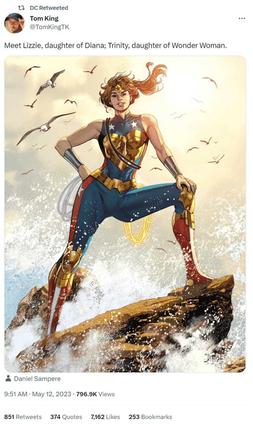 Wonder Woman's Daughter Lizzie aka Trinity DC Comics
