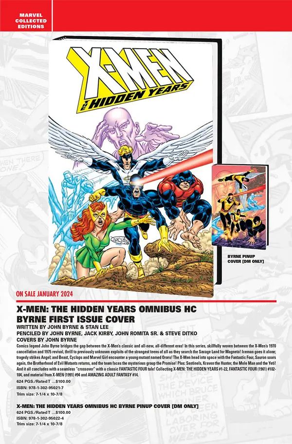 Y X-Men The Hidden Years Omnibus