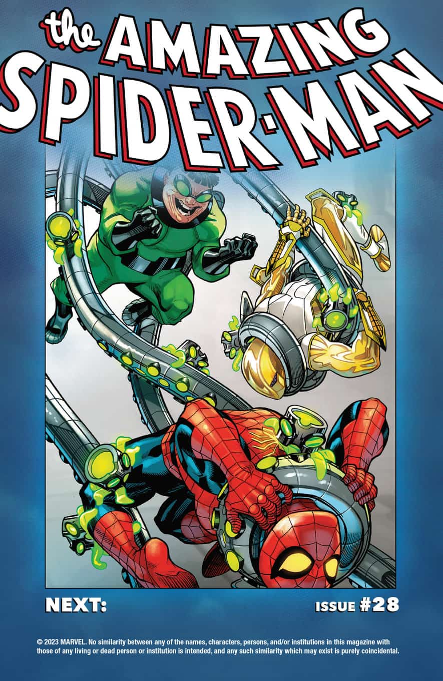 Amazing Spider-Man #27 spoilers Amazing Spider-Man #28 hous ad teaser preview