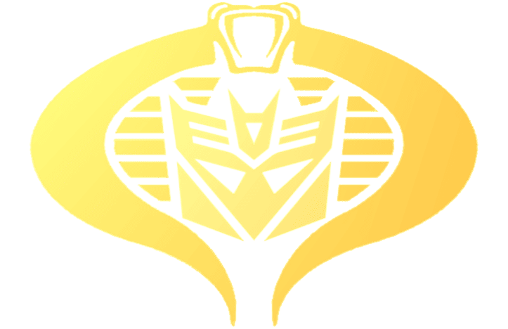 G.I. Joe Transformers logo gold Energon Universe