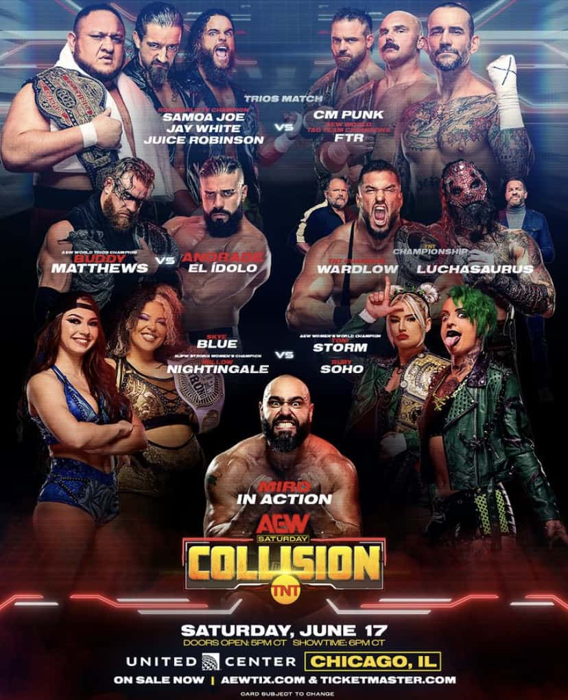 AEW Collision June 17 2023 announced matches for debut show