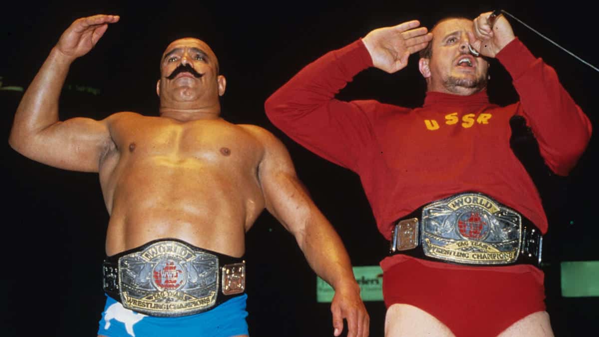 Nikolai Volkoff & Iron Sheik WWE Tag Team Champions