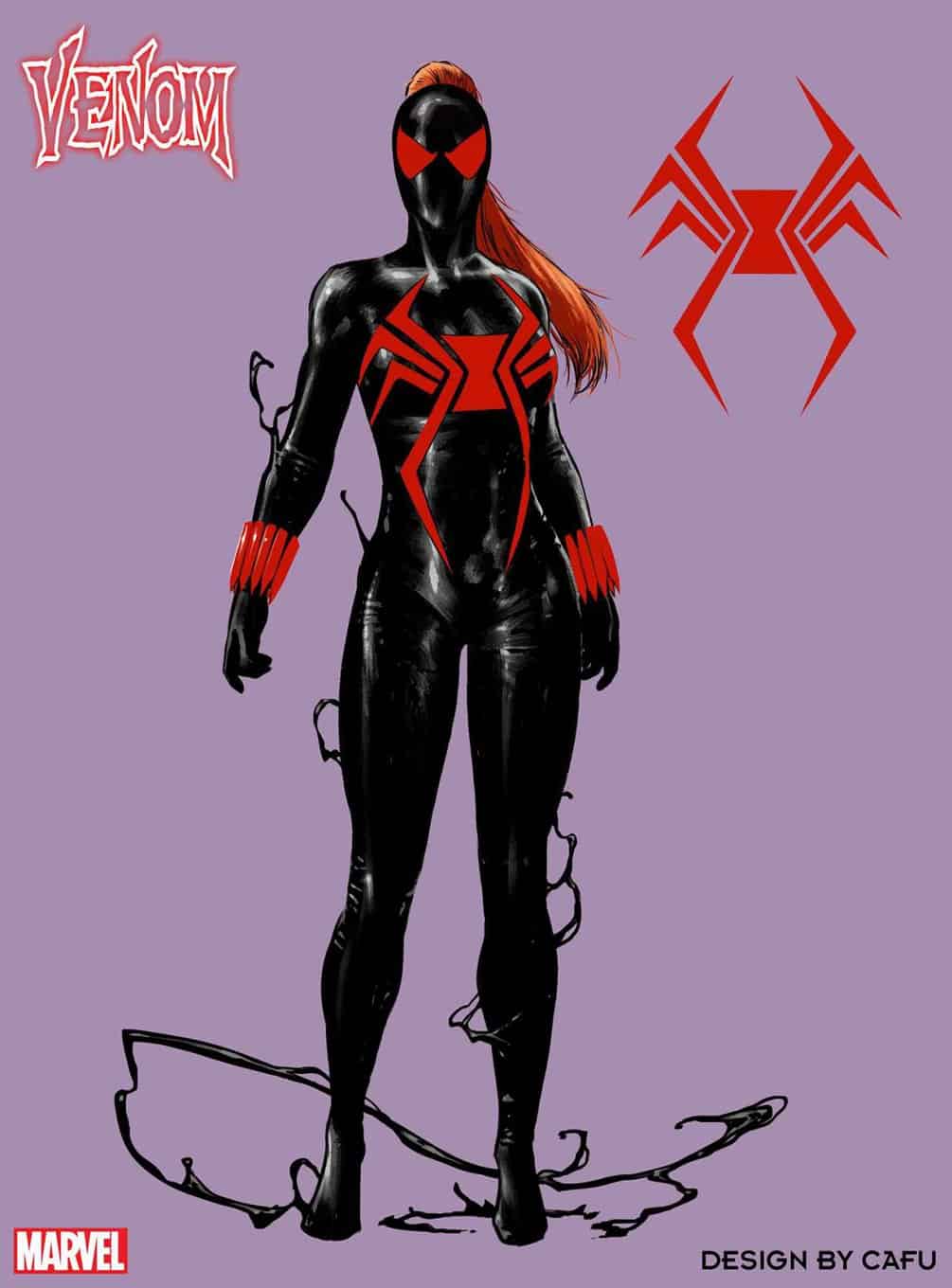 Black Widow Venom Cafu design Marvel