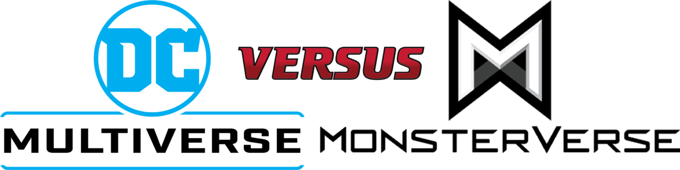 DC Multiverse vs Legendary Monsterverse logo DC Comics & Legendary Comics