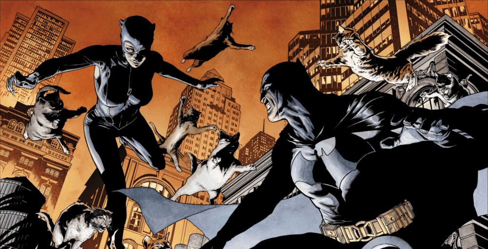 Gotham War banner Batman #137 Catwoman #57 variant covers by Joe Quesada