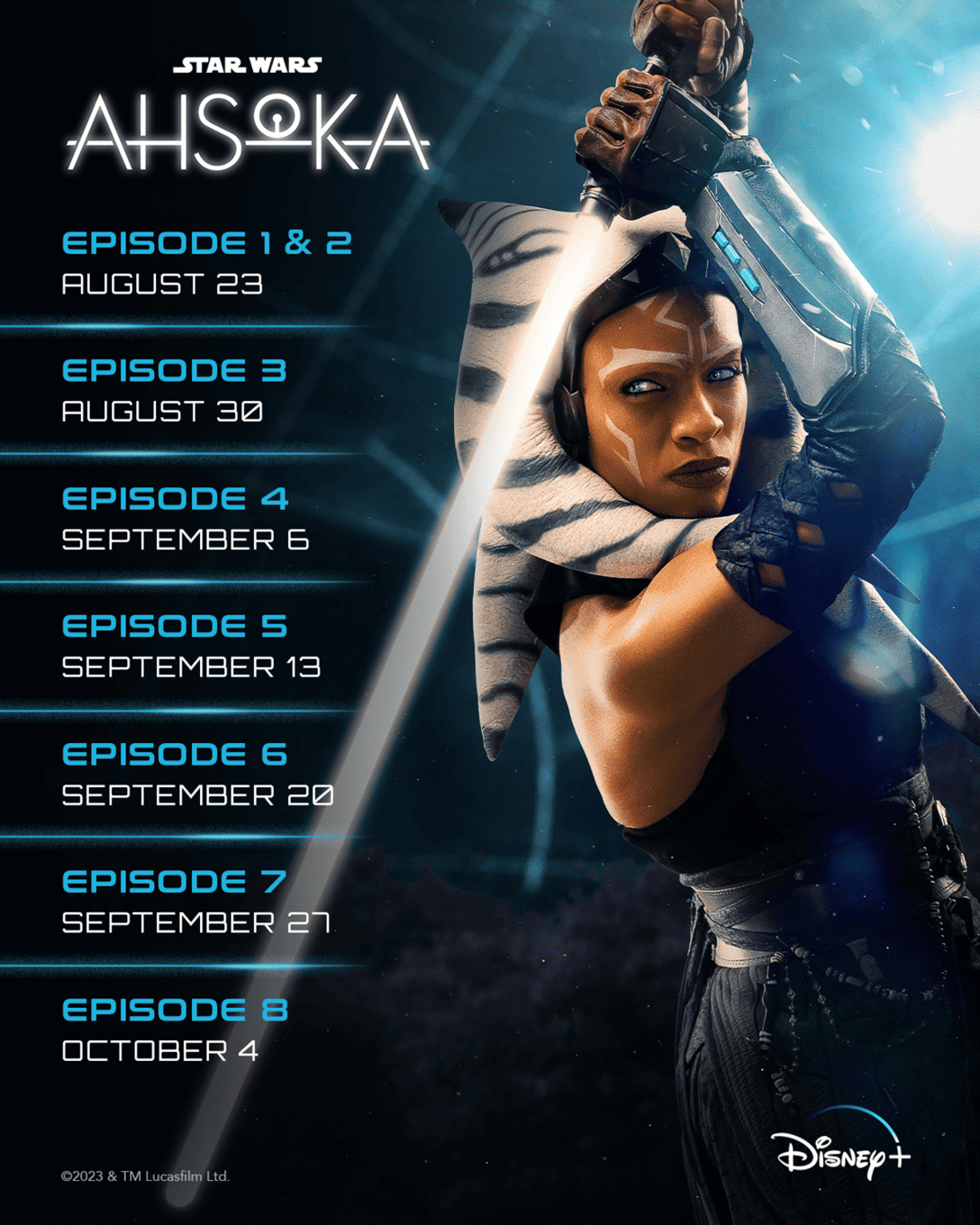 Star Wars Ahsoka Season 1 Episode Guide Checklist