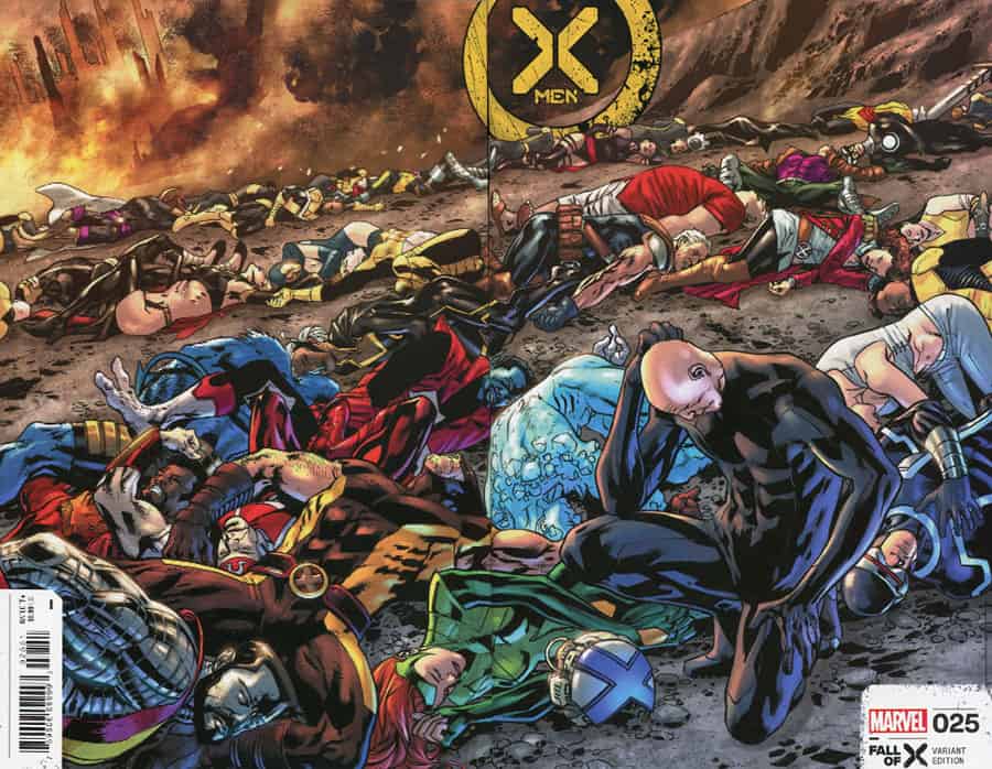 X-Men #25 spoilers 0-5 Bryan Hitch wraparound promo cover Fall of X
